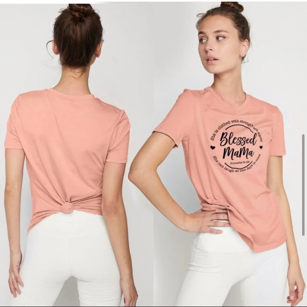 LAST ONE: BELLA CANVAS T-shirt - Blessed mama women’s soft comfortable T-shirt - Picture 4 of 6